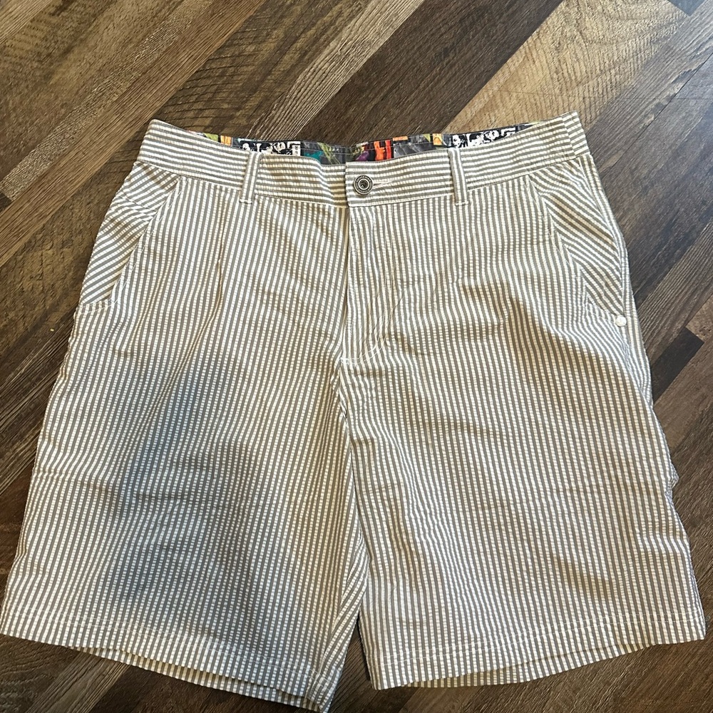 Lululemon Athletica Tan Flat Front Shorts